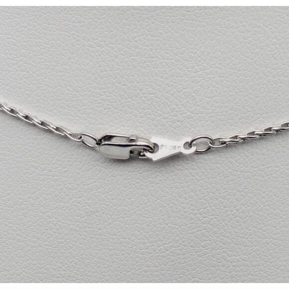 1ct Si1 H 3 Natural Diamond Platinum 17" Necklace - Picture 5 of 5